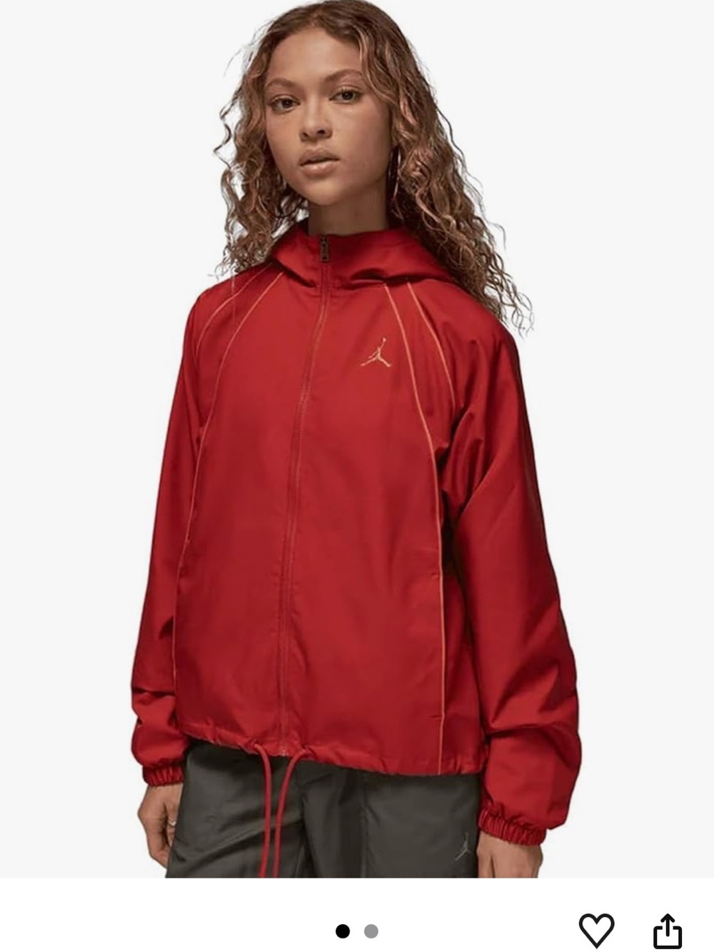 Nike Jordan Women's Lightweight Zip Hoodie Jacket - Small
